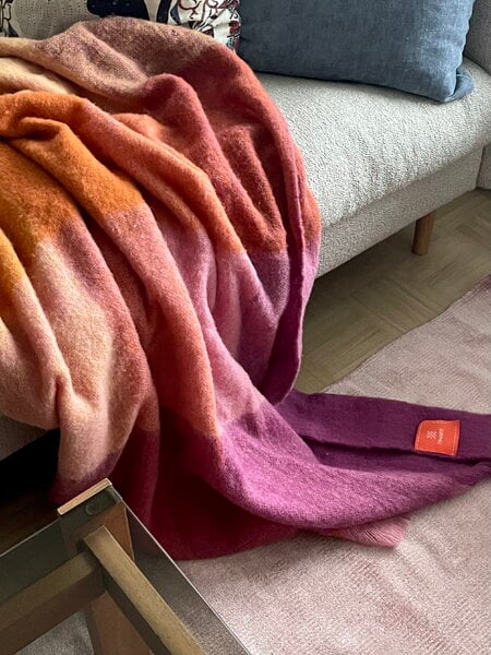 Blankets, Apricot throw, 130 x 170 cm, Multicolour