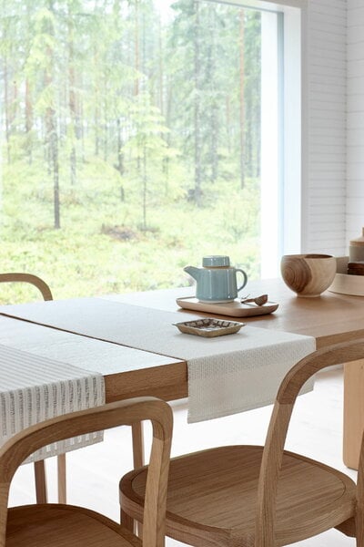Sets de table et chemins de table, Chemin de table Morning, 35 x 120 cm, blanc - beige, Multicolore