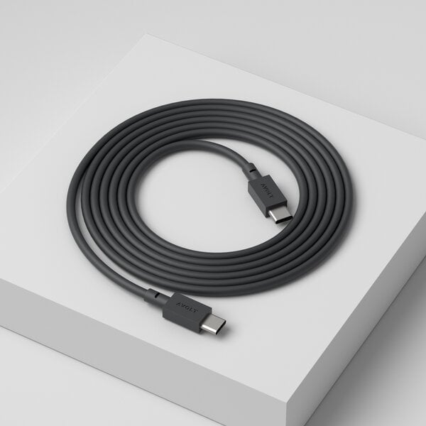 Matkapuhelintarvikkeet, Cable 1 USB-C to USB-C latauskaapeli, 2 m, musta, Musta