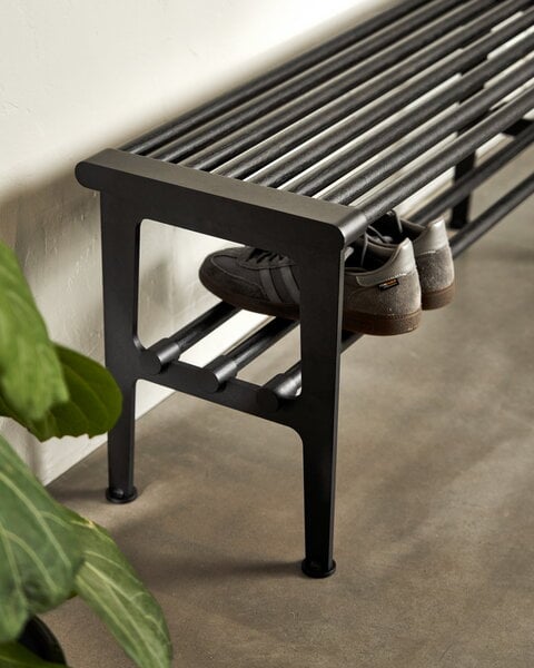 Benches, Nostalgi bench, 100 cm, black stained oak - black, Black