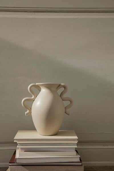 Vases, Verso table vase, cream, White