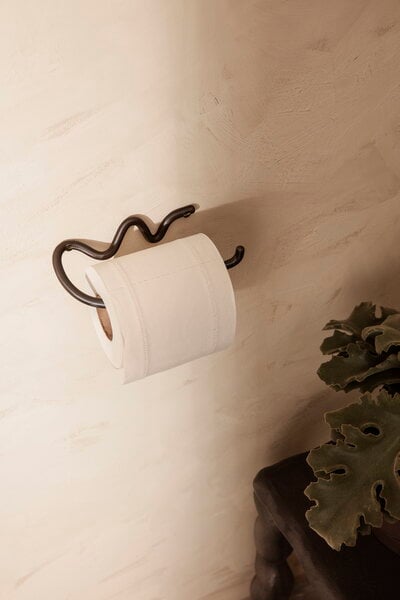 Toilet paper holders, Curvature toilet paper holder, black brass, Black