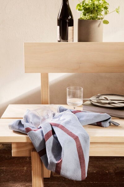 Tea towels, Hale tea towel, faded blue - burgundy, Multicolour