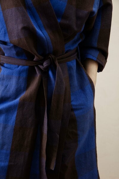 Bathrobes, Field robe, brown - bright blue, Brown