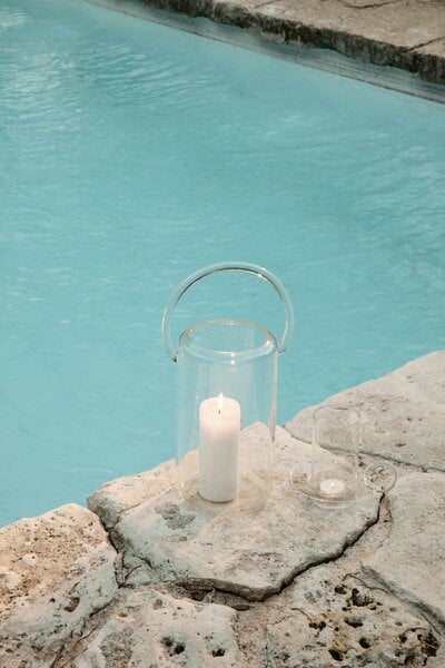 Tealight holders, Luce lantern, 39 cm, clear, Transparent