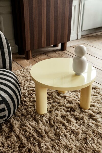 Coffee tables, Post coffee table, 65 cm, lemonade, Yellow