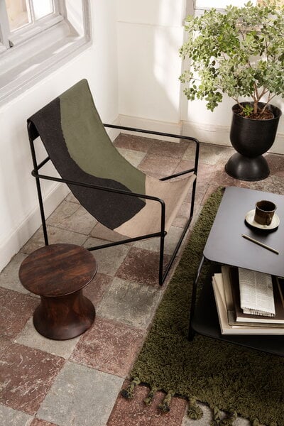 Armchairs & lounge chairs, Desert lounge chair, black - dune, Multicolour