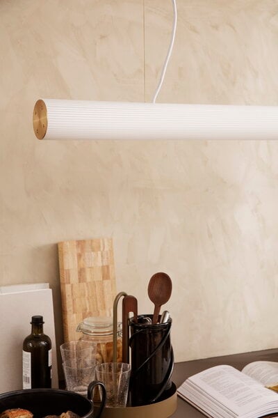 Pendant lamps, Vuelta pendant, 100 cm, white - brass, White