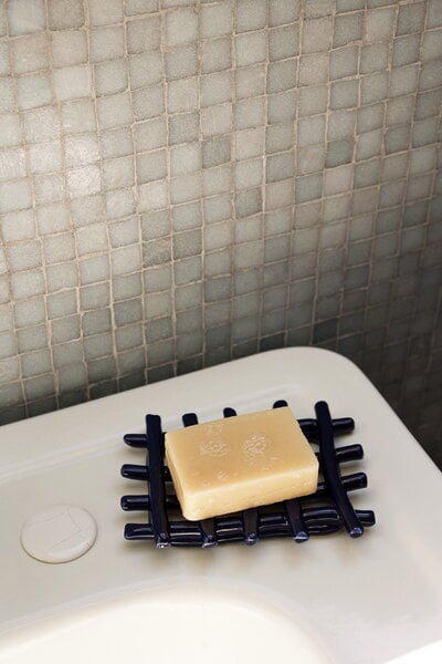 Bathroom accessories, Ceramic soap tray, blue, Blue