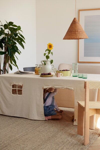 Kids' textiles, Settle table cloth house, 260 x 230 cm, off-white, White