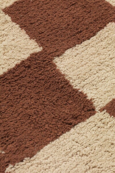Teppiche für Kinder, Mara Teppich, waschbar, 150 x 90 cm, Rostbraun - Sandbeige, Beige