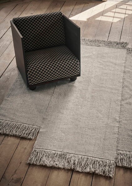 Wool rugs, Alter rug, 200 x 250 cm, natural wool, White