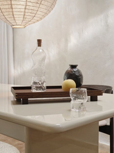 Trays, Bon wooden tray, L, smoked oak, Brown
