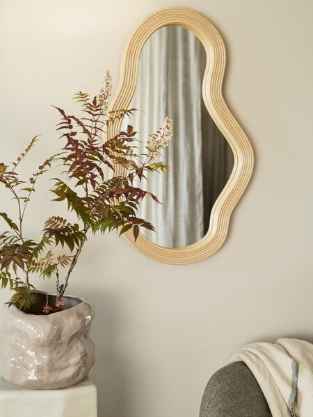 Wall mirrors, Pond mirror, medium, natural rattan, Natural