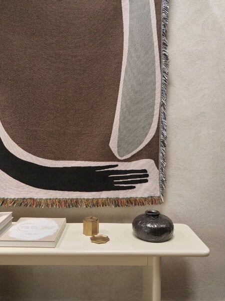 Blankets, Pose tapestry blanket, 120 x 170 cm, coffee, Brown