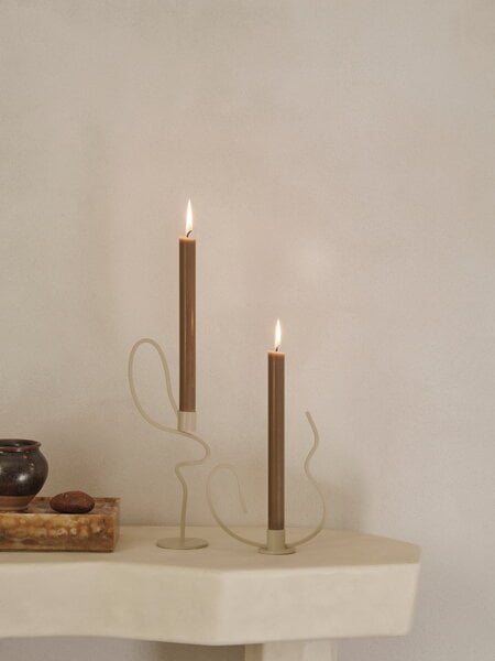 Candleholders, Valse candle holder, tall, cashmere, Beige