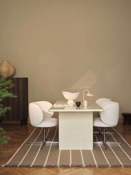 Ullmattor, Calm Kelim-matta, 200 x 300 cm, mörk sand - naturvit, Beige