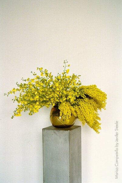 Vases, Water Swirl vase, round, light yellow, Yellow
