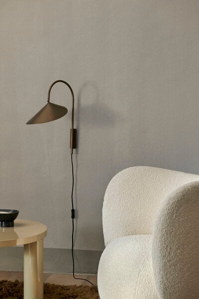 Wall lamps, Arum swivel wall lamp, bronze, Gold