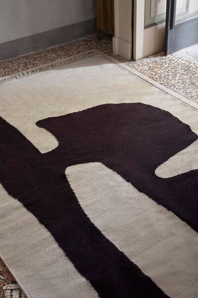 Villamatot, Kelim matto, Lay, 140 x 200 cm, Valkoinen