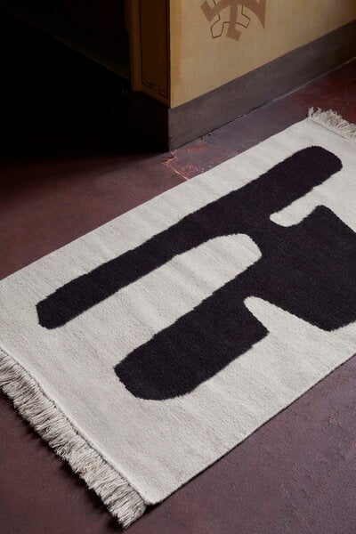 Wool rugs, Kelim rug, Lay, 80 x 140 cm, White