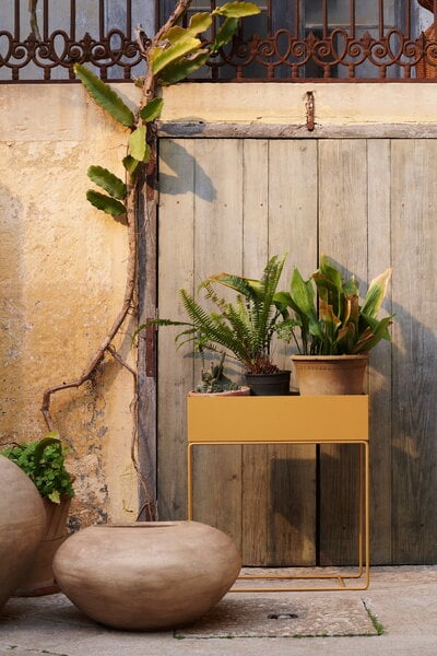 Plant stands, Plant Box, straw, Yellow