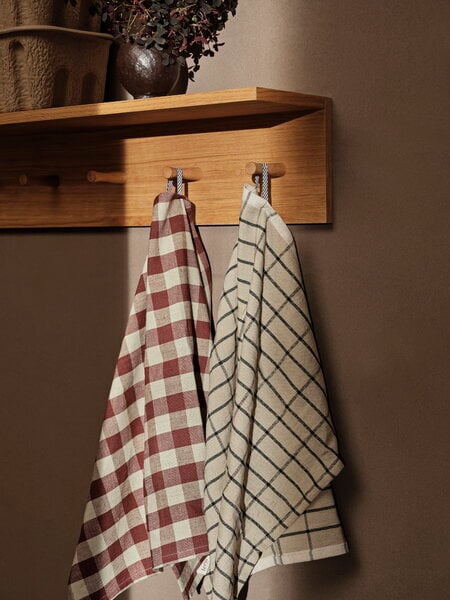 Tea towels, Hale tea towel, cinnamon - grey green, Brown