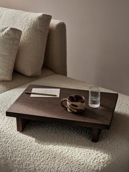 Coffee tables, Kona table, low, dark stained oak, Brown