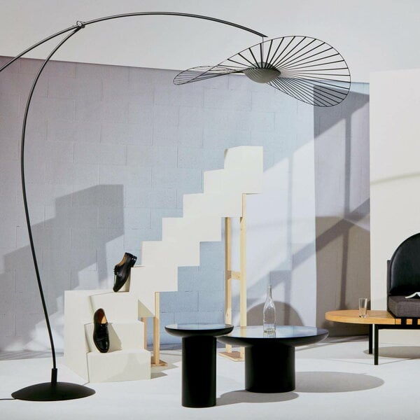 Floor lamps, Vertigo Nova floor lamp, black - white glass, Black