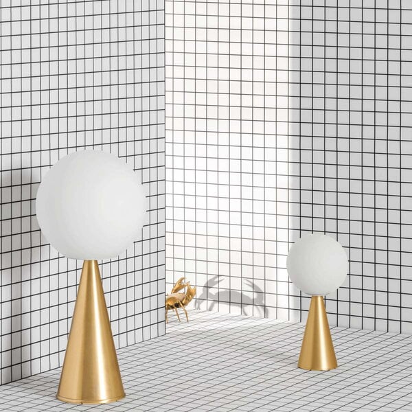 Illuminazione, Lampada da tavolo Bilia Mini, ottone, Oro