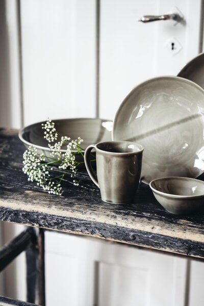 Bowls, Smooth bowl, 28 cm, olive, Green