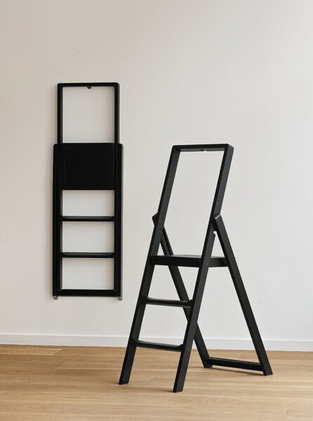 Step stools & ladders, Step stepladder, black matte, Black