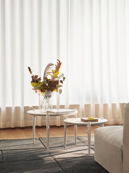 Tavoli da salotto, Tavolino Aria, 60 cm, alto, bianco, Bianco