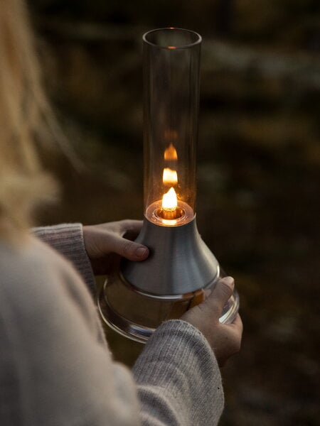 Design House Stockholm Fyr kerosene lamp, matte silver | Finnish Design ...