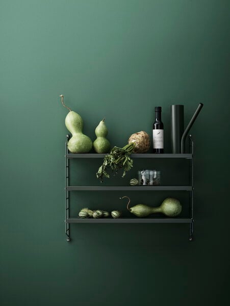 Wall shelves, String Pocket shelf, sage, Green