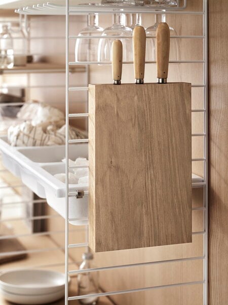 Shelving units, String knife holder, oak, Natural