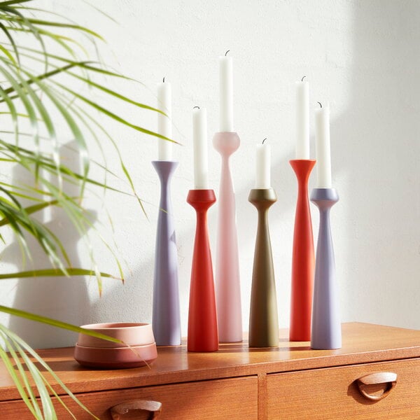 Candleholders, Tulip candleholder, warm rose, Pink