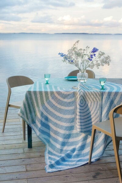 Tablecloths, Metsälampi table cloth/throw, 145 x 200 cm, white - green - blue, Green