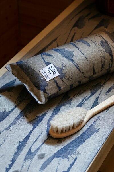 Seat covers, Aallokko sauna pillow, linen - blue, Natural