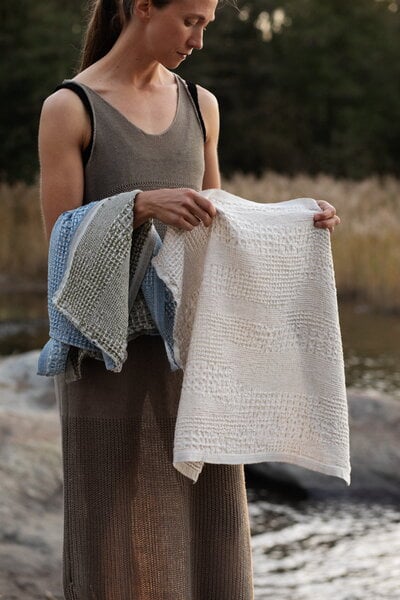 Hand towels & washcloths, Kuohu hand towel, white - linen, White