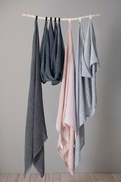 Bath towels, Nyytti giant towel, white - grey, Gray