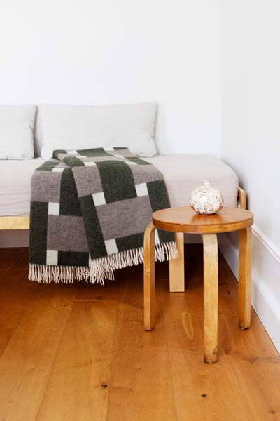 Blankets, Punos blanket, beige - olive - white, Gray