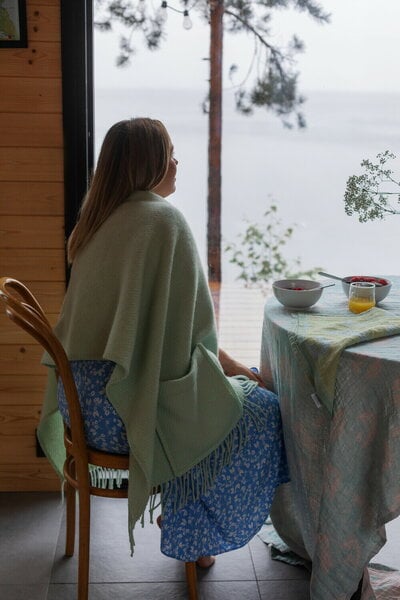 Decken, Uni Stola mit Taschen, Minzgrün, Grün