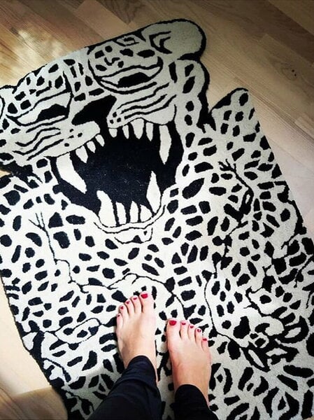 Kids' rugs, Leopard rug, Black & white