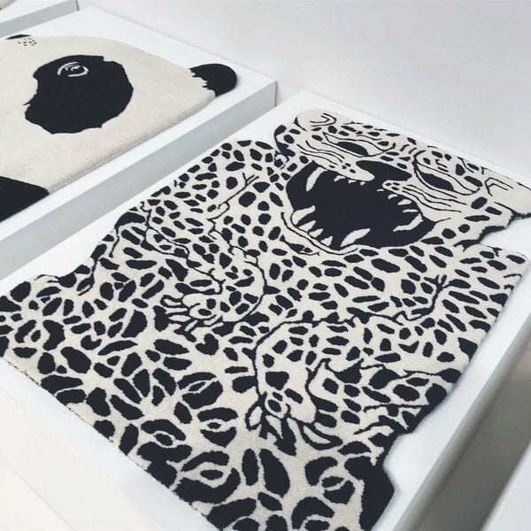 Kids' rugs, Leopard rug, Black & white