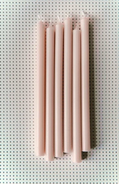 Candles, STOFF Nagel taper candles, 12 pcs, beige, Beige