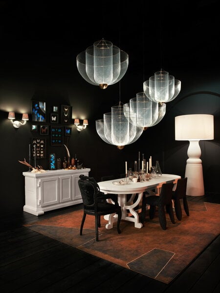 Pendant lamps, Meshmatics chandelier, small, White