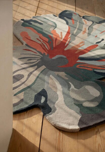 Wool rugs, Flora Bloom 4 matto, 170 x 156 cm, Gray