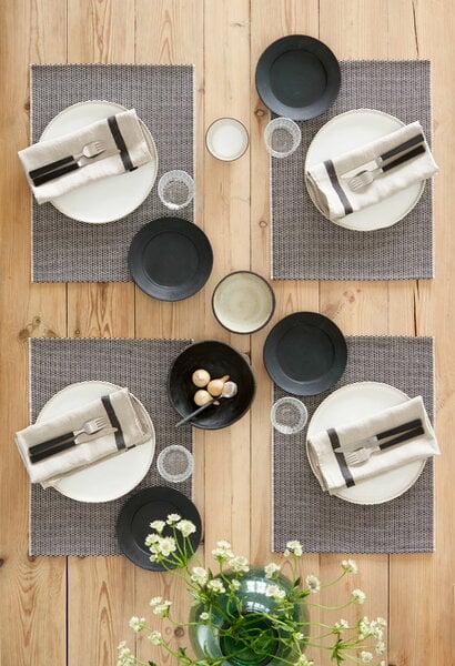 Tischsets, Platzdecken und Läufer, Morning Tischset, 35 x 45 cm, 4 Stück, Schwarz – Beige, Mehrfarbig