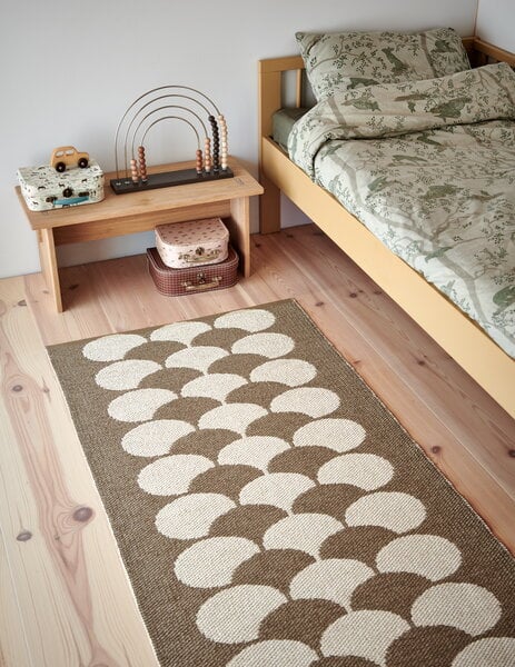 Plastic rugs, Poppy rug, 70 x 150 cm, potato, White